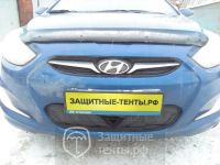Маска утеплитель радиатора СТАНДАРТ для автомобиля Hyundai Solaris / Хендай Солярис  2011-2014
