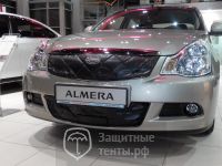 Маска утеплитель радиатора ПРЕМИУМ для автомобиля Nissan Almera / Ниссан Альмера 2012-2019