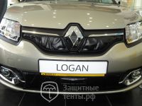 Маска утеплитель радиатора НОРМА  для автомобиля Renault Logan / Рено Логан 2014-2018