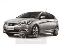 Модельный тент-чехол для автомобиля Hyundai Solaris Hatchback / Хендай Солярис Хэтчбек