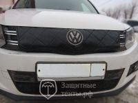 Маска утеплитель радиатора СТАНДАРТ для кроссовера Volkswagen Tiguan / Фольксваген Тигуан 2011-2017